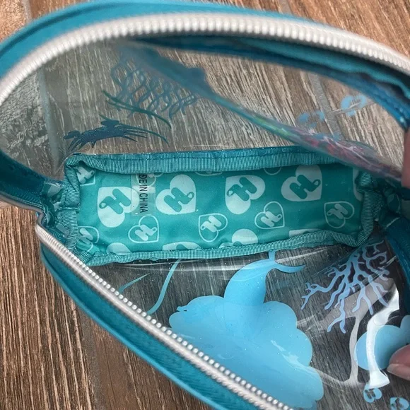 Harajuku Lovers Teal Mermaid Clear Cosmetic Bag with Yellow Accent - Picture 2 of 2